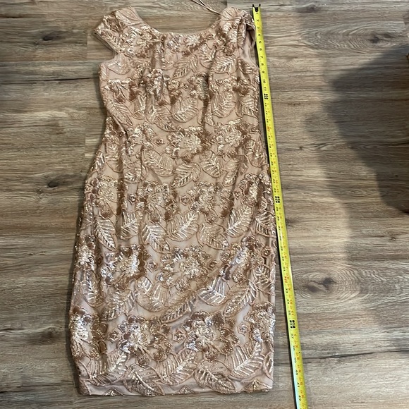 Alex Evenings - Rose Gold Sequin Cocktail Dress - Size 12 - Picture 4 of 8